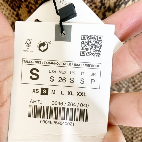 Zara Bloggers Favorite High Rise Zip Ankle Animal Snakeskin Print Leggings - Picture 13 of 15